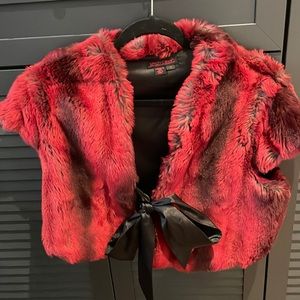 Faux fur vest from Simon Chang.